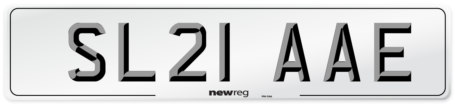 SL21 AAE Number Plate from New Reg